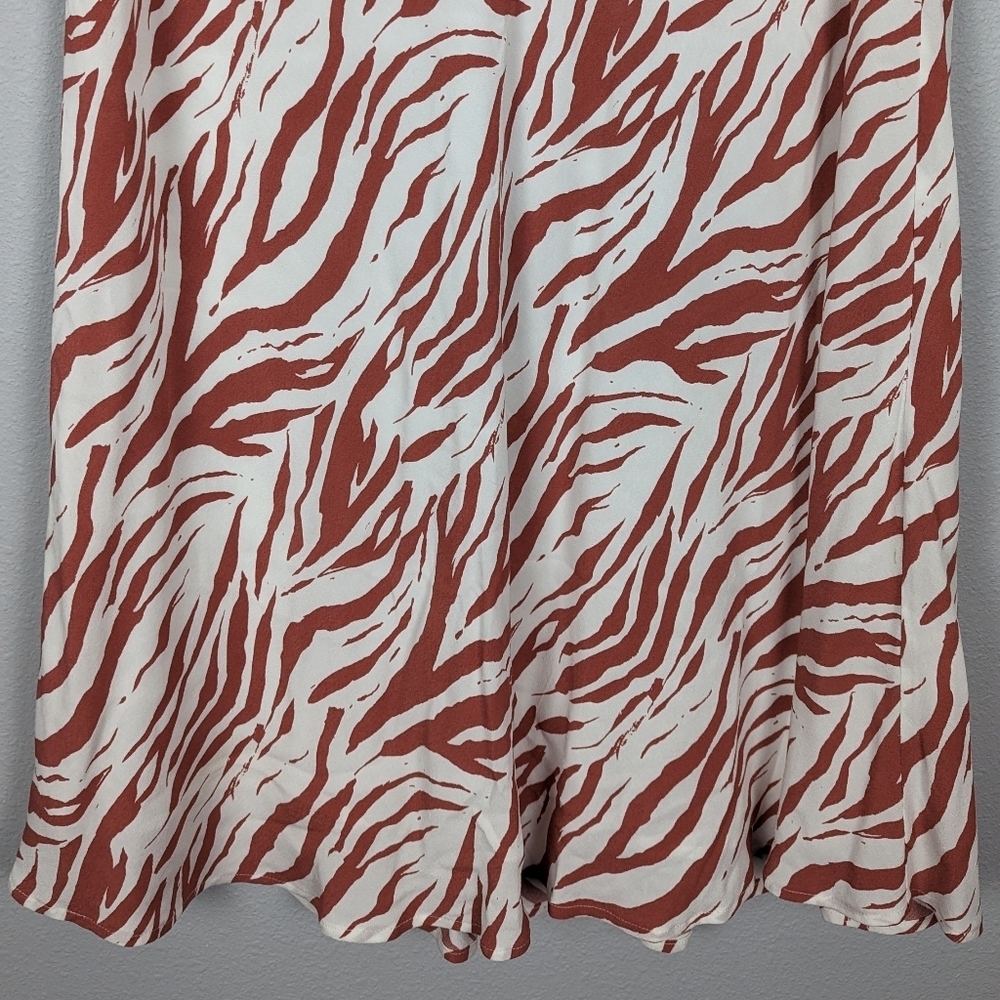 Rails London Zebra Flowy Animal Print Rust White … - image 4
